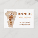 Search for foot care business cards Podologist