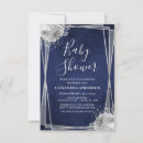 Search for navy and silver baby shower invitations Watercolor