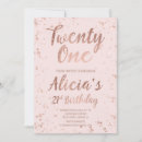 Search for rose gold 21st invitations Blush pink