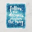 Search for follow your dream cards Typography