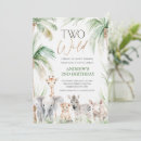 Search for two wild 2nd birthday invitations For kids