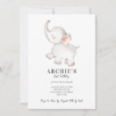 Search for elephant 1st birthday invitations Gender neutral