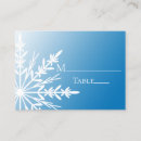 Search for blue and white place cards Snow