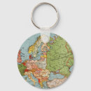 Search for old world map key rings Vintage