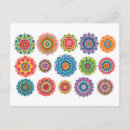 Search for colourful mandalas postcards Illustration