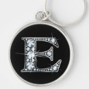 Search for letter e key rings Diamond