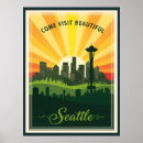 Search for seattle skyline posters Space needle
