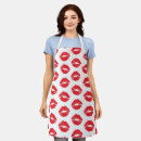 Search for red lipstick aprons Pattern of lips