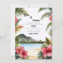 Search for hawaiian beach wedding invitations Hibiscus