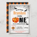 Search for first birthday halloween invitations Rustic