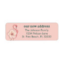 Search for pink hibiscus return address labels Flamingo