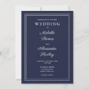 Search for navy blue border invitations Minimal