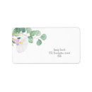 Search for white flowers return address labels Elegant
