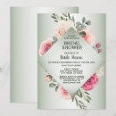 Search for pink and green bridal shower invitations Vintage