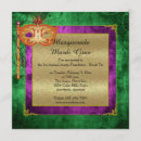 Search for masquerade ball birthday invitations Green