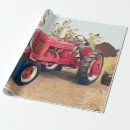 Search for tractor wrapping paper Red