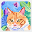 Search for orange watercolor stickers Cat