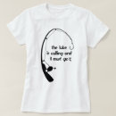 Search for the lake is calling tshirts Angling