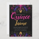 Search for pink black quinceanera invitations Floral