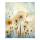 Search for blue dandelion posters Watercolor