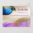 Search for 50th birthday save the date postcards Blue