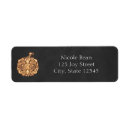 Search for rustic chalkboard return address labels Halloween