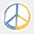 Search for blue peace symbol stickers Ukraine