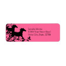 Search for pink horse return address labels Pony