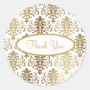 Search for damask thank you stickers Elegant