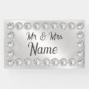 Search for bride and groom name banners Pink