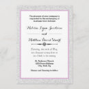 Search for lavender and silver wedding invitations Glitter
