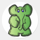 Search for green elephant stickers Animals