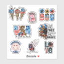 Search for independence day party stickers God bless america