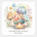 Search for mushrooms stickers Woodland forest