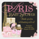 Search for paris baby shower stickers Thank you