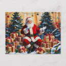 Search for santa clause postcards Christmas tree