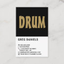 Search for drummer business cards Music