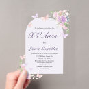 Search for lavender quinceanera invitations Butterflies