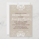 Search for linen bridal shower invitations Lace