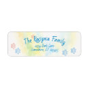 Search for paw prints return address labels Watercolor