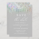 Search for silver wedding save the dates Glitter
