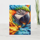 Search for macaw birthday cards Colourful