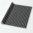 Search for skull and crossbones wrapping paper Black