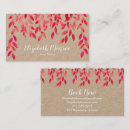 Search for vines business cards Girly