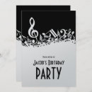 Search for black and white music invitations Musician