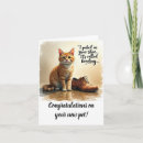 Search for new pet cat congratulations cards Adoption