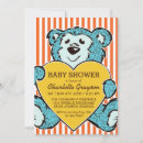 Search for teddy bear baby boy shower invitations Heart