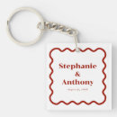 Search for retro wedding key rings Bold