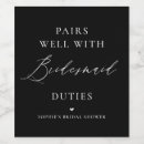 Search for bridesmaid wine labels Typography