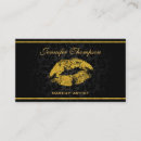 Search for lips business cards Gold glitter